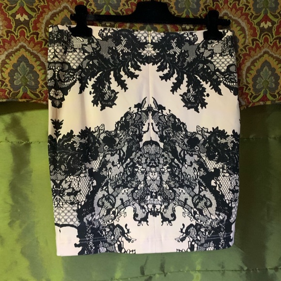 EUC Alexander McQueen Pink & Black Pencil Skirt - Picture 1 of 9